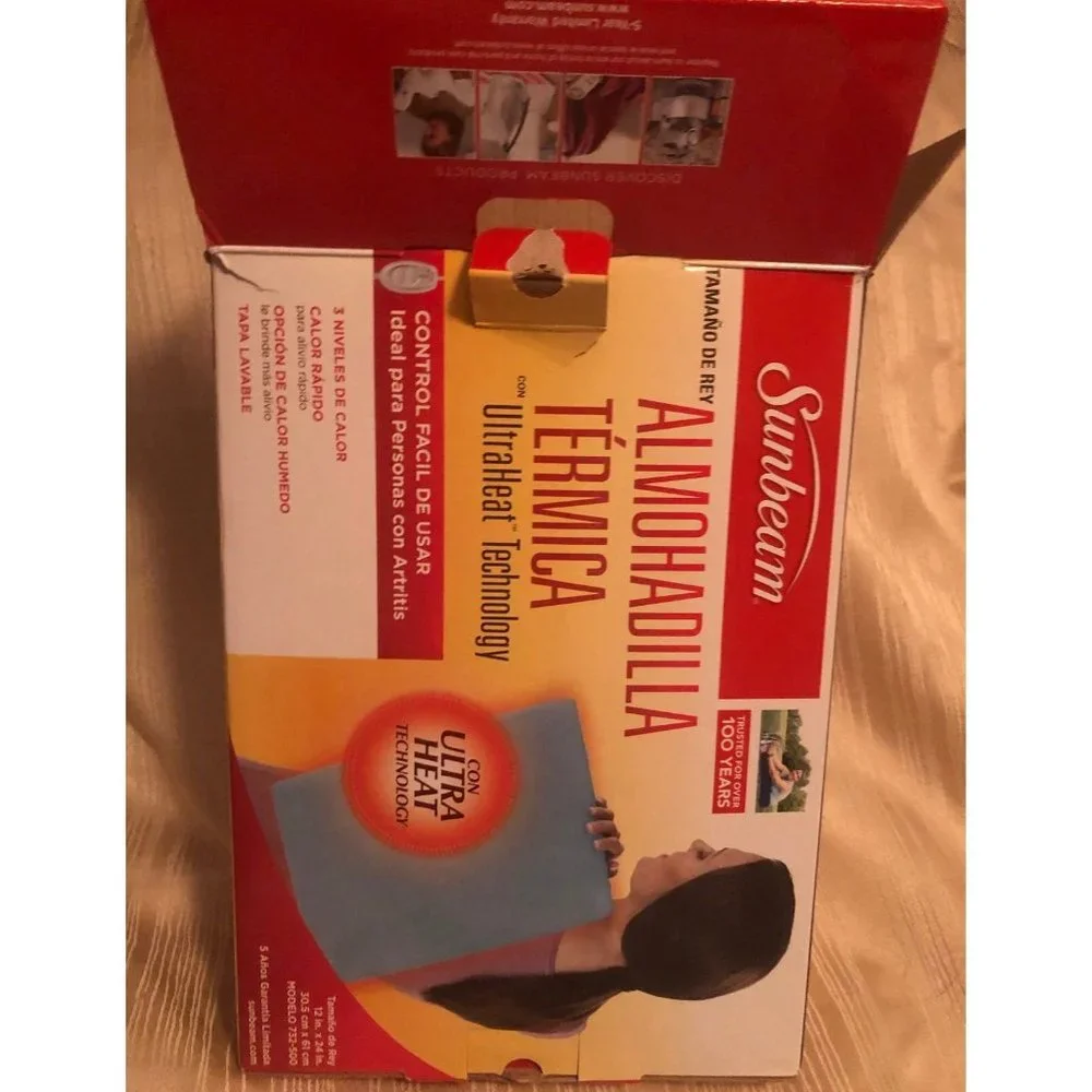 SUNBEAM KING SIZE HEATING PAD ULTRAHEAT 3- HEAT SETTINGS - Picture 7 of 8